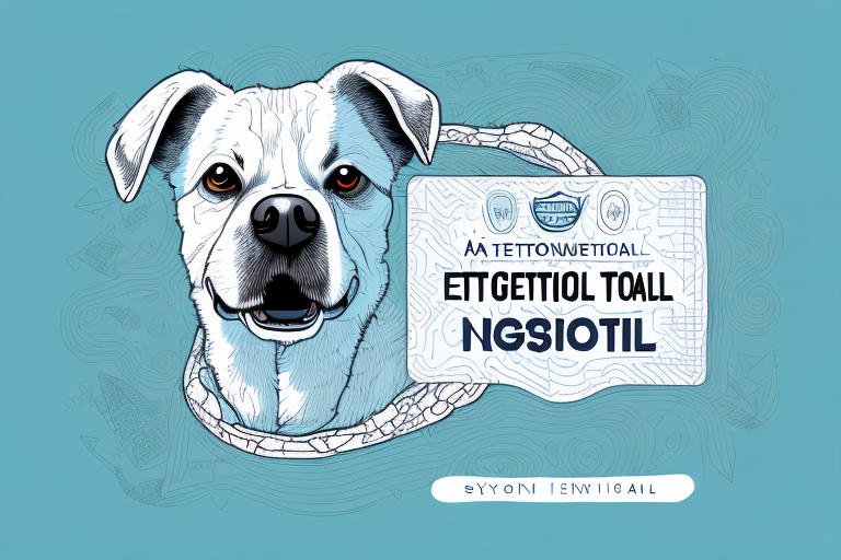 An emotional support animal wearing a vest
