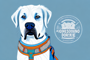 A service dog wearing a vest